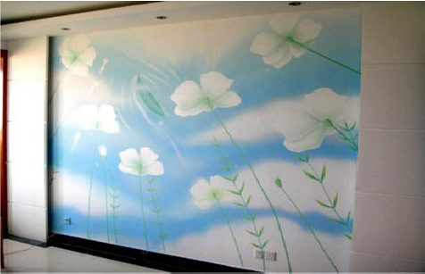 镇江画墙绘怎么画好白云的蓬松感？