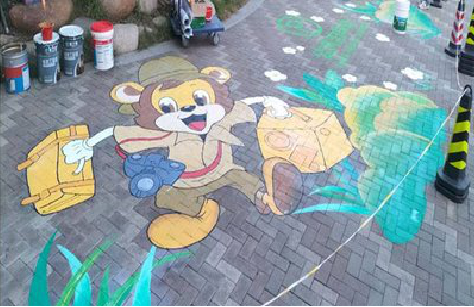 镇江夏季画地面彩绘会遇到的问题