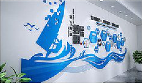 镇江海浪主题文化墙如何设计？