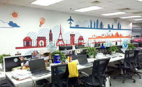 镇江教你设计办公室墙绘的方法。